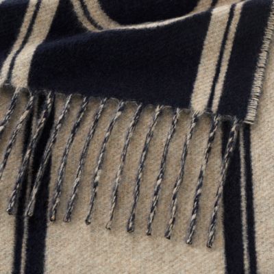 ❤お得なお品❤クリーニング済み カシミヤマフラー ダークネイビー エルメス ❤️お得なお品❤️クリーニング済み エルメスカシミヤマフラー